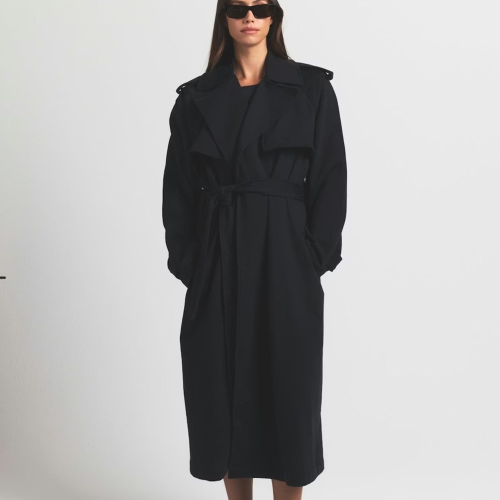 SKIMS Oversized boyfriend Black Trench Coat